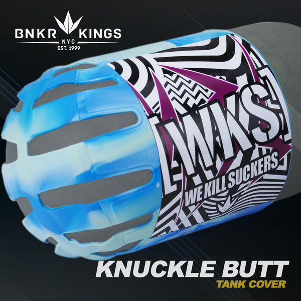 Bunkerkings - Knuckle Butt Tank Cover - WKS Shred - Cyan