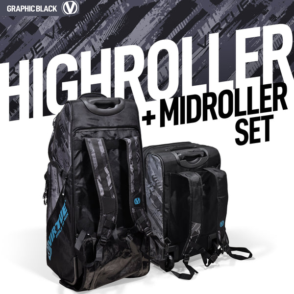 Virtue High Roller & Mid Roller 2-piece Luggage Set - Graphic Black