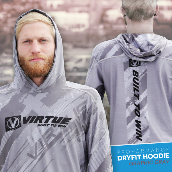 Virtue Dryfit Proformance Hooded Jersey - Graphic Gray