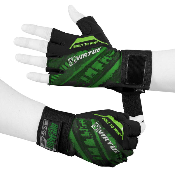 zzz - Virtue Mesh Breakout Gloves - Half Finger - Graphic Green
