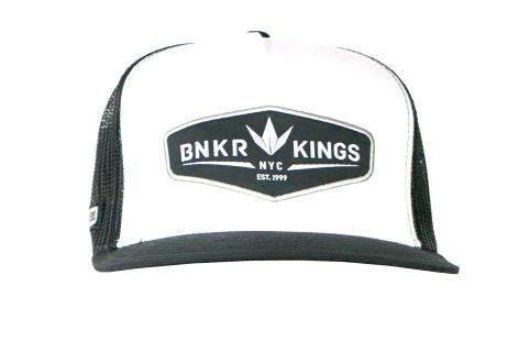 Bunkerkings Trucker Crown patch Cap - Black/White