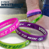 Virtue Wristbands (3-Pack) - Lime/Purple/Pink
